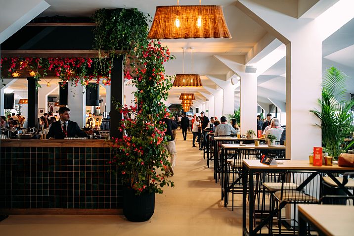 interior shot of The Podium restaurant and bar